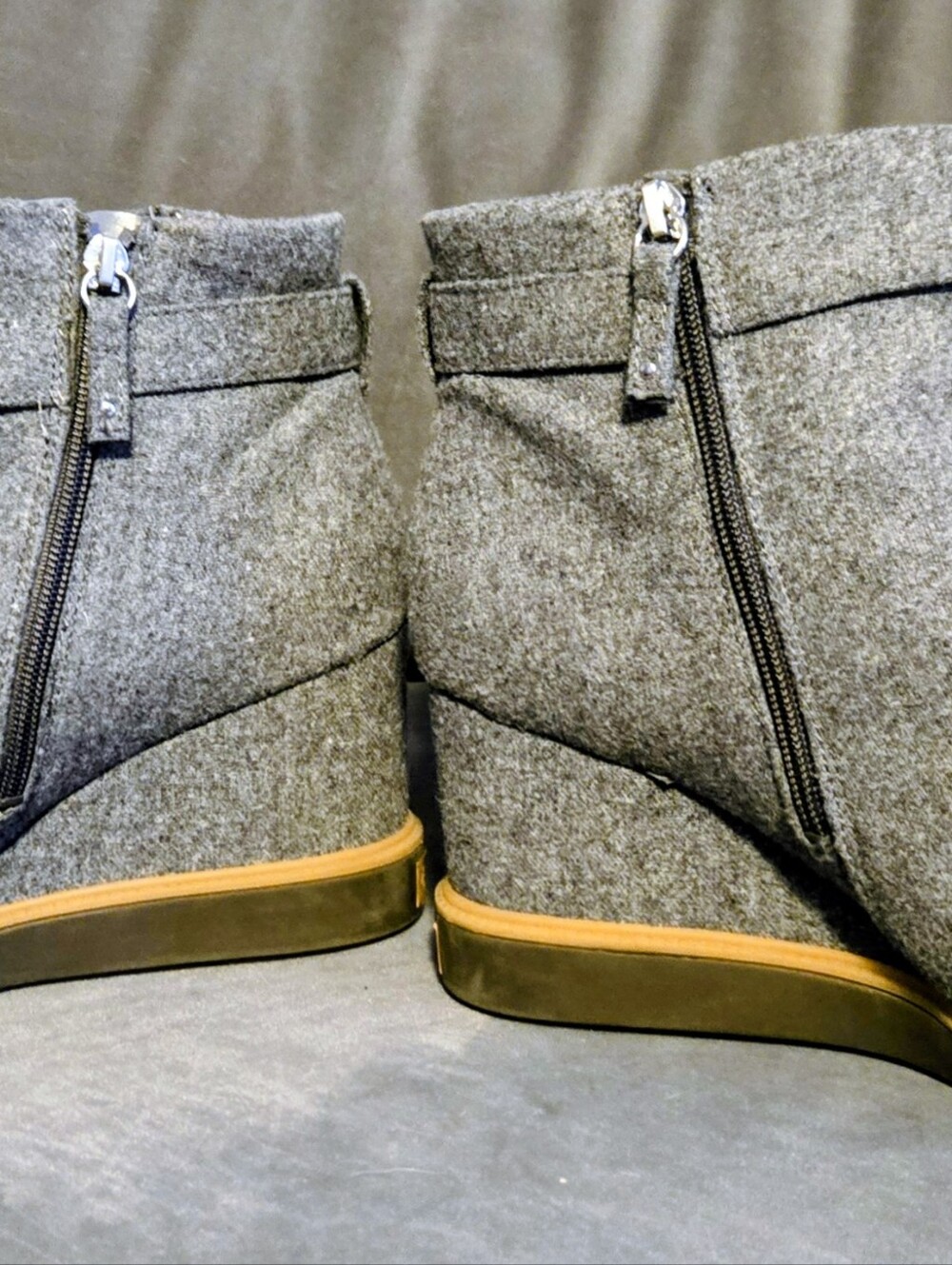 Grey flannel Dr. Scholl's Jacinda Wedge Booties